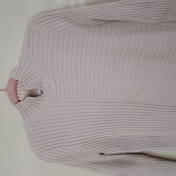 Cabi cream large ribbed sweater, double buckle back, open back womens size small - Picture 4 of 7